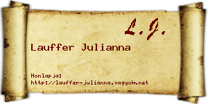 Lauffer Julianna névjegykártya